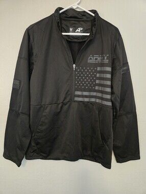 Army Performance 1775 Black Tactical Quarter-Zip Pullover, Size M